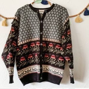 Vintage 90s The Import Workshop Women's Hippie Cardigan sz M Pre Owned